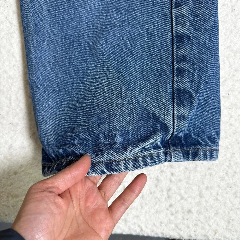 Carhartt B480 DVB Traditional Fit Mens Blue Denim Jeans Streetwear‎ 40x30 FLAWED